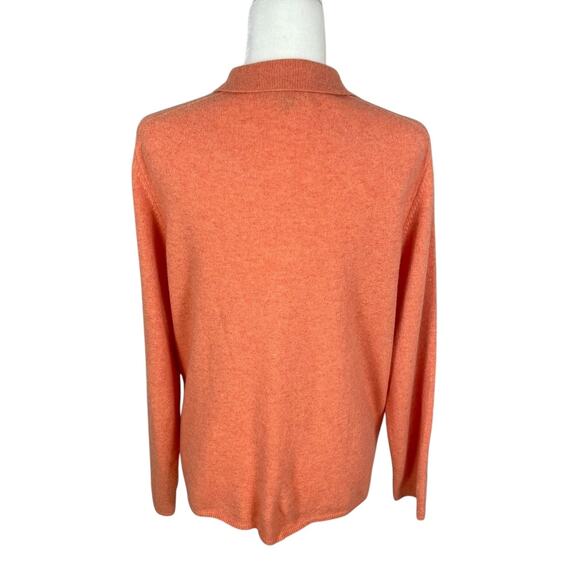 Lands' End Cashmere Polo Sweater Women's Size XL Classic Preppy Quiet Luxury - Picture 7 of 13